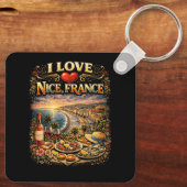 Ich liebe Nizza Schlüsselanhänger (Rückseite)
