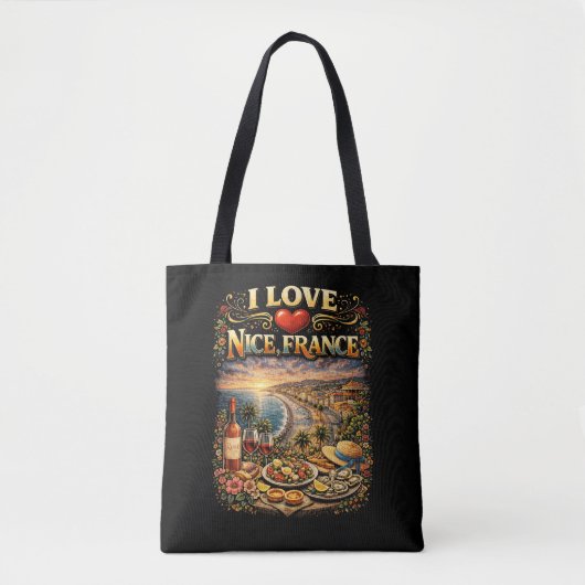 Ich liebe Nizza Tasche (Vorderseite)