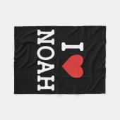 Ich liebe Noah - Ich mag Noah - Lustiges Geschenk Fleecedecke (Vorderseite (Horizontal))