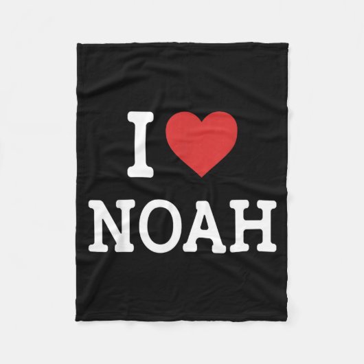 Ich liebe Noah - Ich mag Noah - Lustiges Geschenk Fleecedecke (Vorderseite)