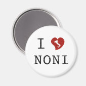Ich liebe Noni Magnet (Vorderseite/Rückseite)