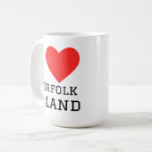 Ich liebe Norfolk Island Kaffeetasse (Vorderseite Links)