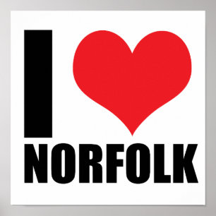 Ich liebe Norfolk Poster