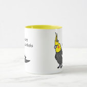 Ich liebe normale graue Nymphensittiche Tasse (Zentrum)