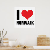 Ich liebe Norwalk Poster (Küche)