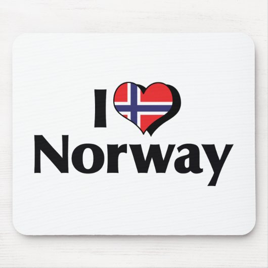Ich liebe Norwegen-Flagge Mousepad (Vorne)
