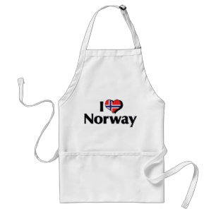Ich liebe Norwegen-Flagge Schürze