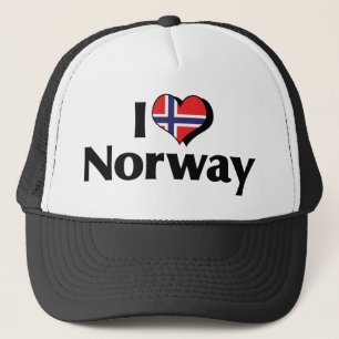 Ich liebe Norwegen-Flagge Truckerkappe