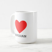 Ich liebe Norwegisch Kaffeetasse (Vorderseite Links)
