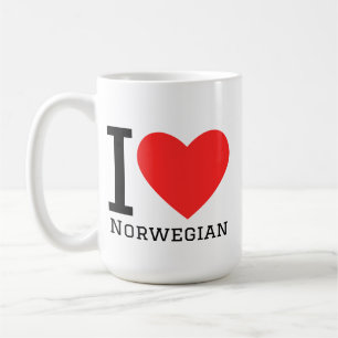 Ich liebe Norwegisch Kaffeetasse