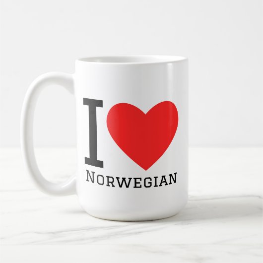 Ich liebe Norwegisch Kaffeetasse (Links)