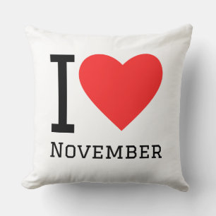 Ich liebe November Kissen