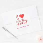 Ich liebe NTR Runder Aufkleber (Umschlag)