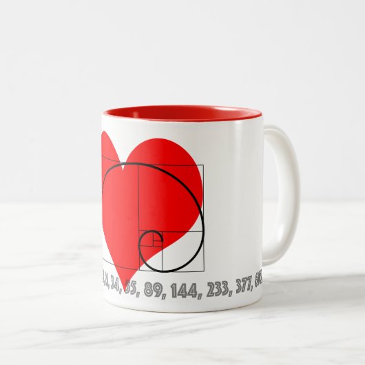 Ich Liebe Null, Eins und Fibonacci Tasse (VorderseiteRechts)