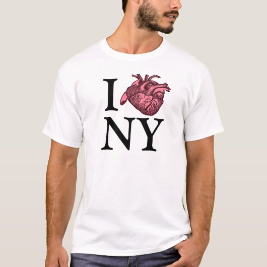 Ich Liebe NY mit anatomisch korrektem T - Shirt (Vorderseite)