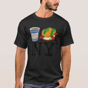 Ich Liebe NY New York Bacon Ei und Käse und Kaffee T-Shirt