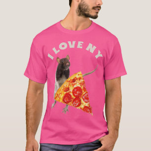 Ich liebe NY Pizza und Mausliebhaber Pizza Ratten T-Shirt