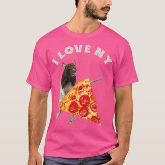 Ich liebe NY Pizza und Mausliebhaber Pizza Ratten T-Shirt