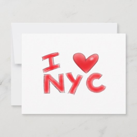Ich liebe NYC Classic Einladung (Vorderseite)