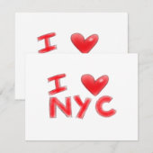 Ich liebe NYC Classic Einladung (Vorne/Hinten)