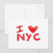 Ich liebe NYC Classic Feiertagspostkarte (Vorne/Hinten)