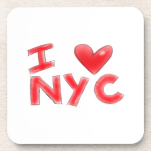 Ich liebe NYC Classic Getränkeuntersetzer