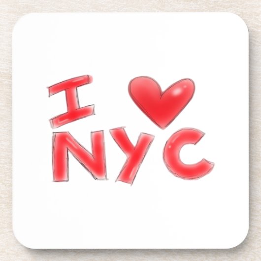 Ich liebe NYC Classic Getränkeuntersetzer (Vorderseite)