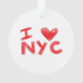 Ich liebe NYC Classic Ornament (Rückseite)
