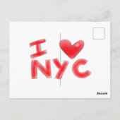 Ich liebe NYC Classic Postkarte (Rückseite)