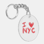 Ich liebe NYC Classic Schlüsselanhänger (Vorderseite links)