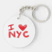 Ich liebe NYC Classic Schlüsselanhänger (Rückseite)