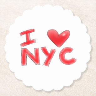 Ich liebe NYC Classic Untersetzer