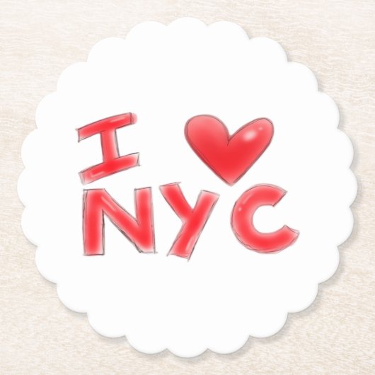 Ich liebe NYC Classic Untersetzer (Vorderseite)