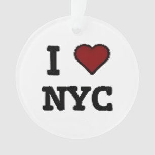 Ich liebe NYC Herz Ornament