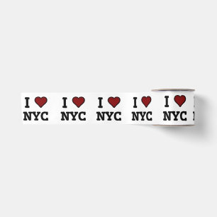 Ich liebe NYC Herz Satinband