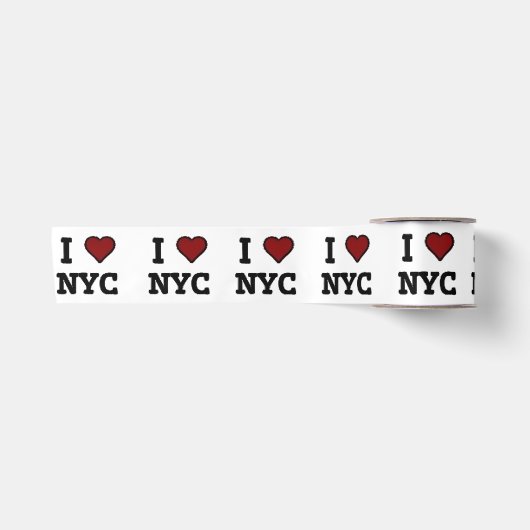Ich liebe NYC Herz Satinband (Vorderseite)
