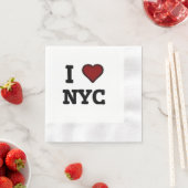 Ich liebe NYC Herz Serviette (Beispiel)