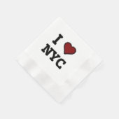 Ich liebe NYC Herz Serviette (Ecke)