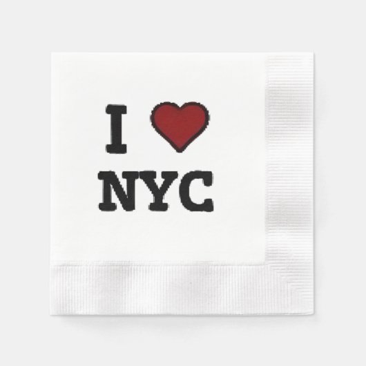 Ich liebe NYC Herz Serviette (Vorderseite)