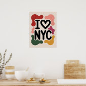 Ich liebe NYC Pop-Art Poster (Küche)