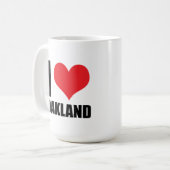 Ich liebe Oakland Kaffeetasse (Vorderseite Links)