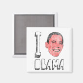 Ich liebe Obama Magnet (Vorderseite/Rückseite)