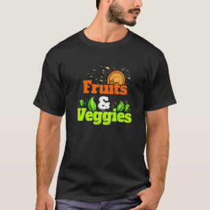 Ich liebe Obst und Gemüse Vegetarier Werde Vegan T-Shirt