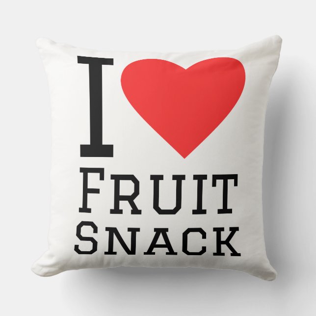 Ich liebe Obstsnack Kissen (Vorderseite)