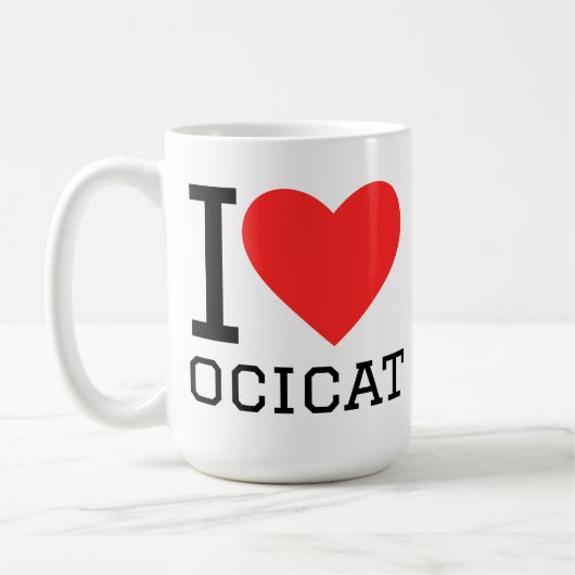 Ich liebe Ocicat Kaffeetasse (Links)