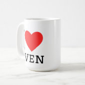Ich liebe Ofen Kaffeetasse (Vorderseite Links)