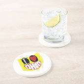 Ich Liebe Ohio lächelnd glückliches Gesicht Getränkeuntersetzer (Seite)