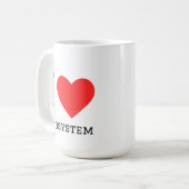 Ich liebe Ökosystem Kaffeetasse (Vorderseite Links)
