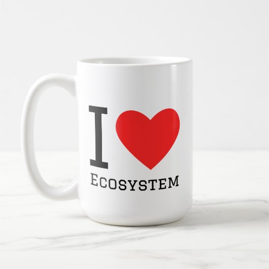 Ich liebe Ökosystem Kaffeetasse (Links)