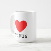 Ich liebe Oktopus Kaffeetasse (Vorderseite Links)